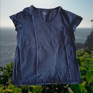merona heathered slate blue tee